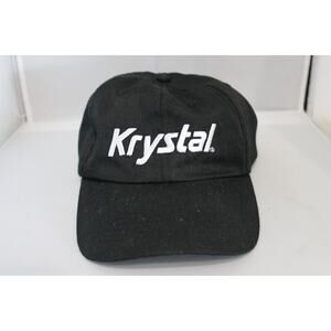 Krystal Restaurant Hat/Cap Uniform Black w/White Adjustable Back